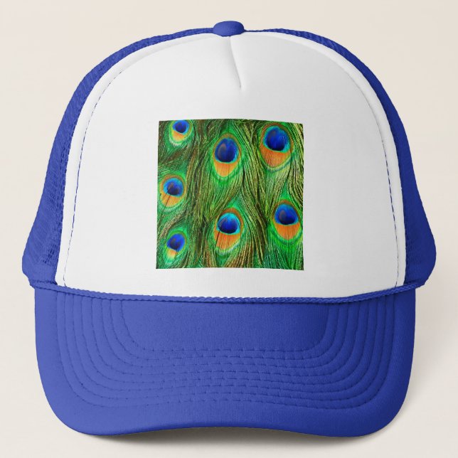 Casquette Plumes de paon colorées Imprimer (Devant)