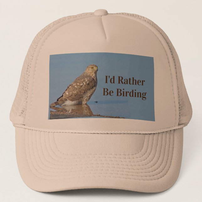 Casquette Plutôt Être Birding Hobby Raptor Wild Bird Hawk (Devant)