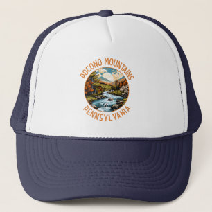 Casquette Pocono Mountains Pennsylvania Sunset Retro Art
