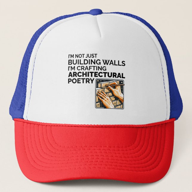 Casquette Poésie architecturale : L'art du briqueteur avec (Devant)