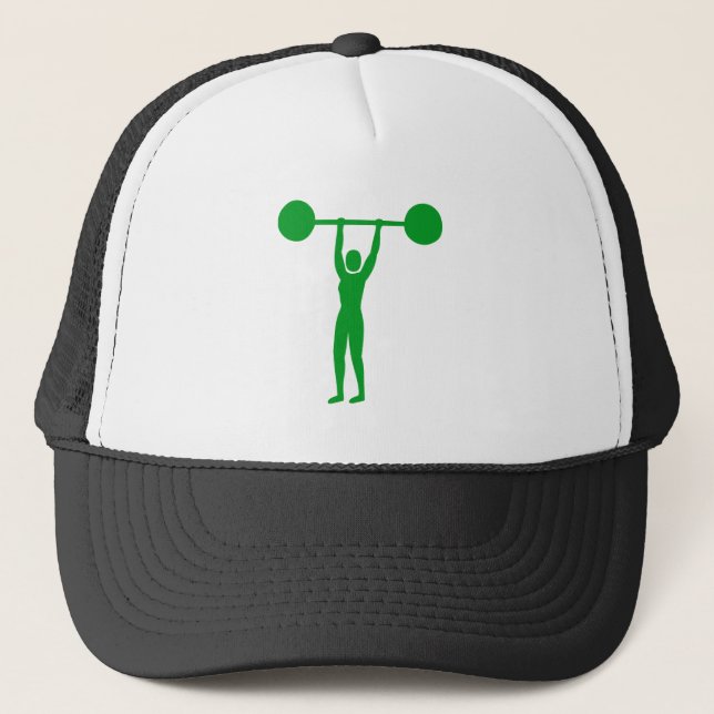 Casquette Poids Lifting 02 - Vert herbe (Devant)