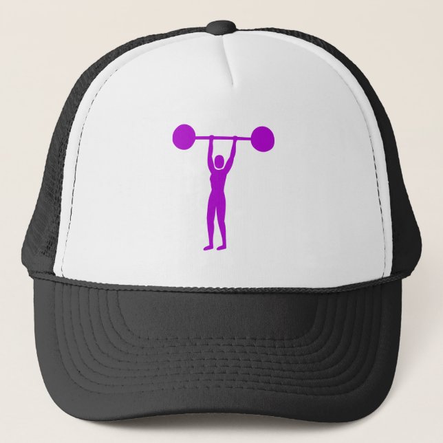 Casquette Poids Lifting 02 - Violet (Devant)