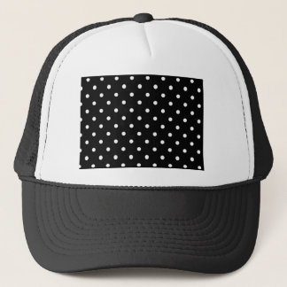 Casquette Point Polka Noir Et Blanc