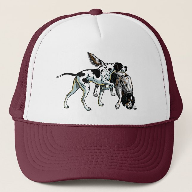 Casquette pointeur et setter anglais (Devant)