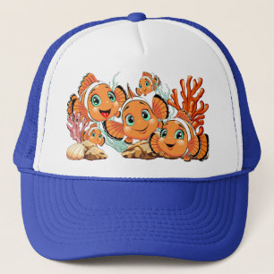 Casquette Poisson clown Dessin animé mignon Famille Sous l'e