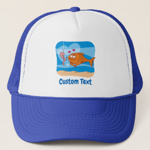 Casquette Poisson et appât dans Love Trucker Chapeau