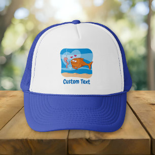 Casquette Poisson et appât dans Love Trucker Chapeau