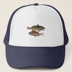 Casquette Poisson Perche rouge Art pêcheur
