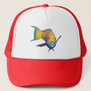 Casquette Poisson perroquet - Conception abstraite - Découpé
