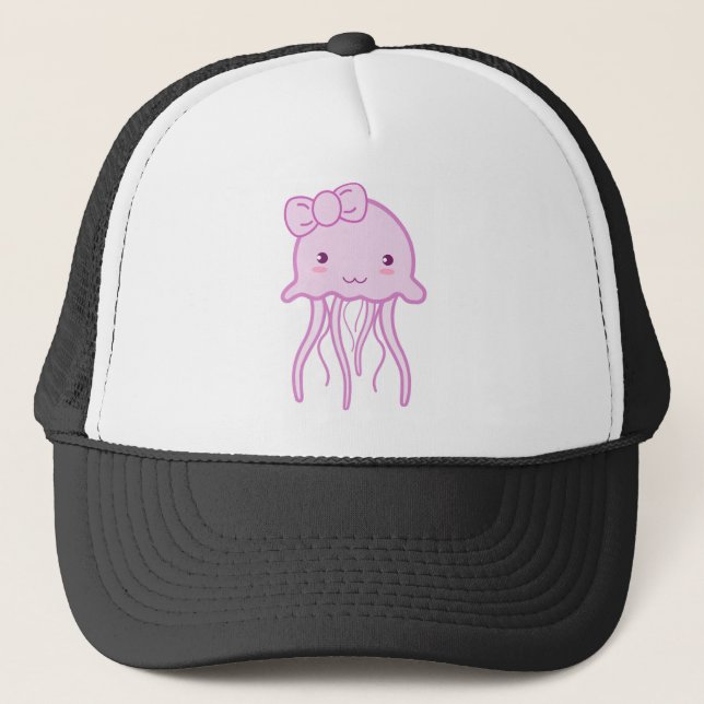 Casquette Poisson rose mûre (Devant)
