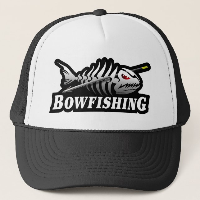 Casquette Poissons squelettiques d'os de pêche d'arc (Devant)