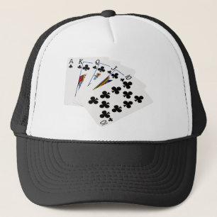 Casquette Poker Hands - Royal Flush - Clubs Suit