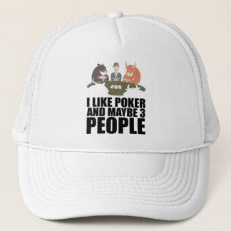 Casquette Poker - J'Aime Poker Et Peut-Être 3 Personnes