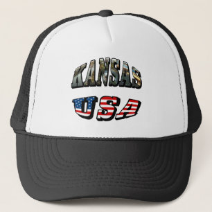 Casquette Police du drapeau Kansas Picture et USA
