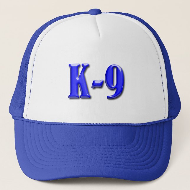 Casquette Police K9 - Ligne bleue mince (Devant)