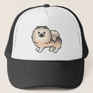 Casquette Pomeranian Sable Crème Chien de Dessin Animé Migno