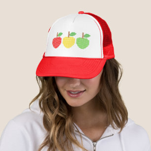 Casquette Pommes colorées pixellisées