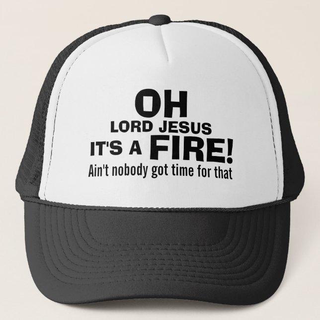 Casquette Pompier drôle c'est un FEU ! (Devant)