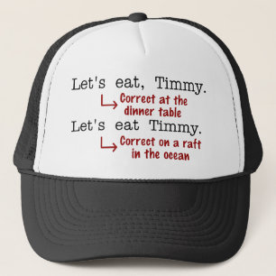 Casquette Ponctuation amusante Grammar Amoureux Humour de Ti