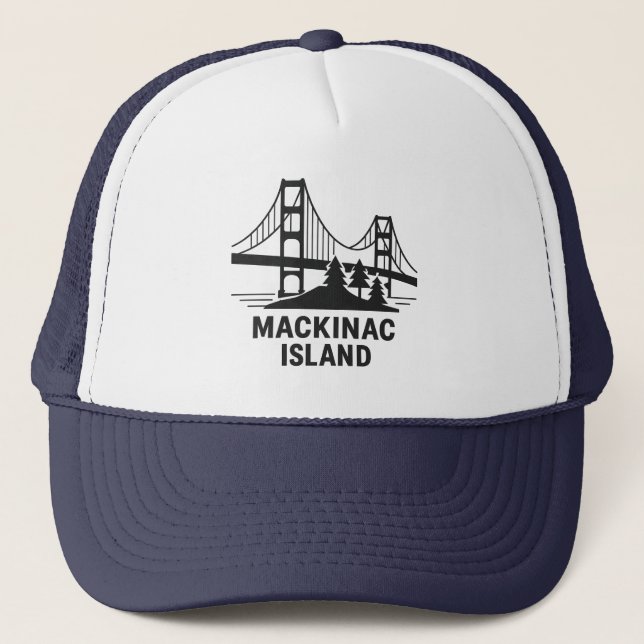Casquette Pont de l'île Mackinac et Pins | Michigan (Devant)
