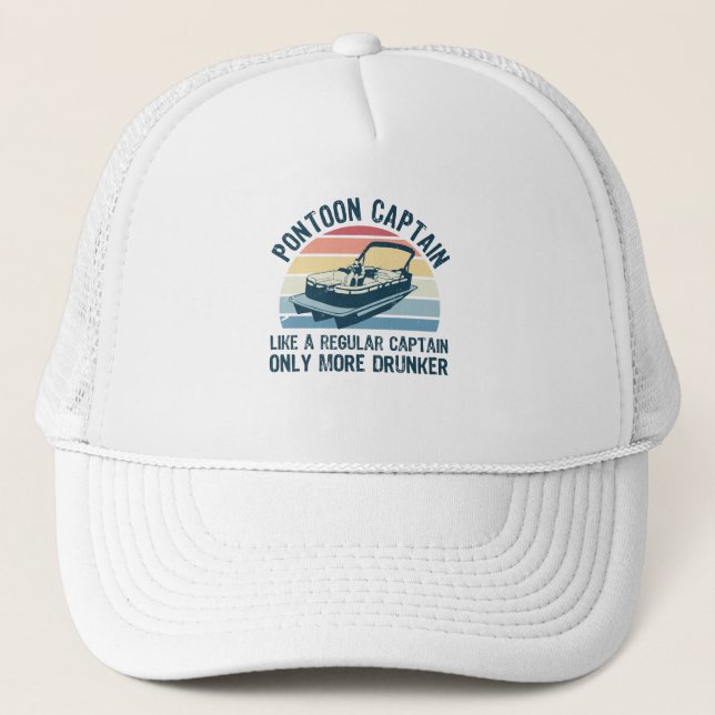 Casquette Ponton Capitaine plus Drunker Funny Cadeau (Devant)