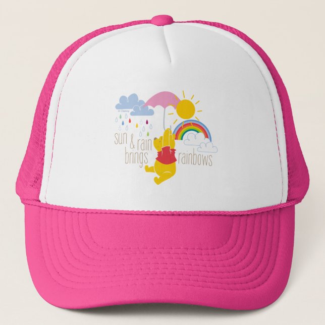 Casquette Pooh | Sun & Rain Apporte Rainbows Citation (Devant)