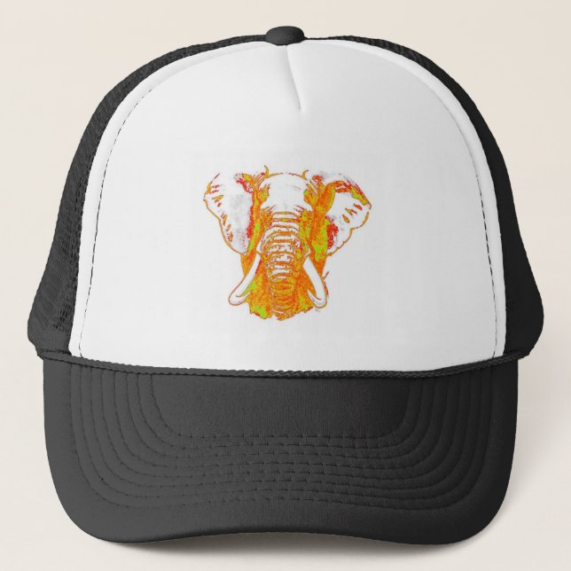 Casquette Pop Art Eléphant Africain (Devant)