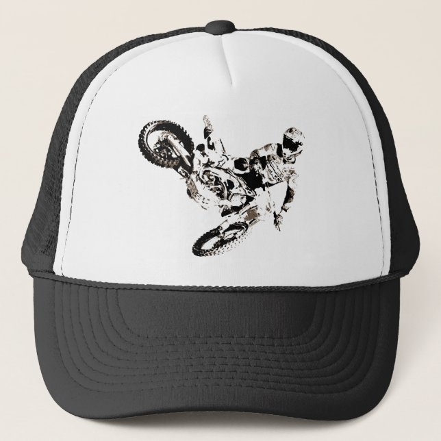 Casquette Pop Art Motocross Motorcyle Sport (Devant)