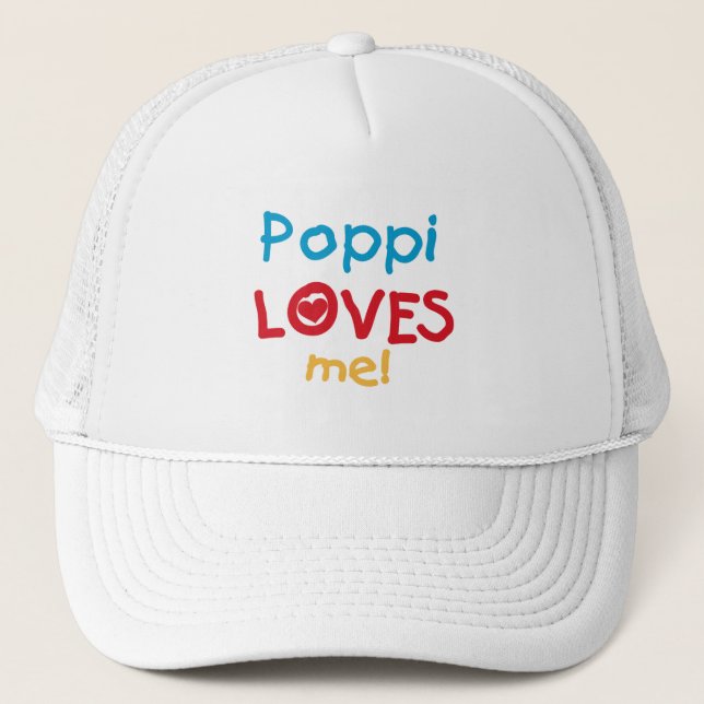 Casquette Poppi aime mes t-shirts et cadeaux (Devant)