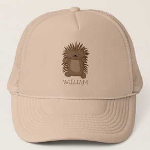 Casquette Porcupine caricaturale mûre avec votre nom ou vot