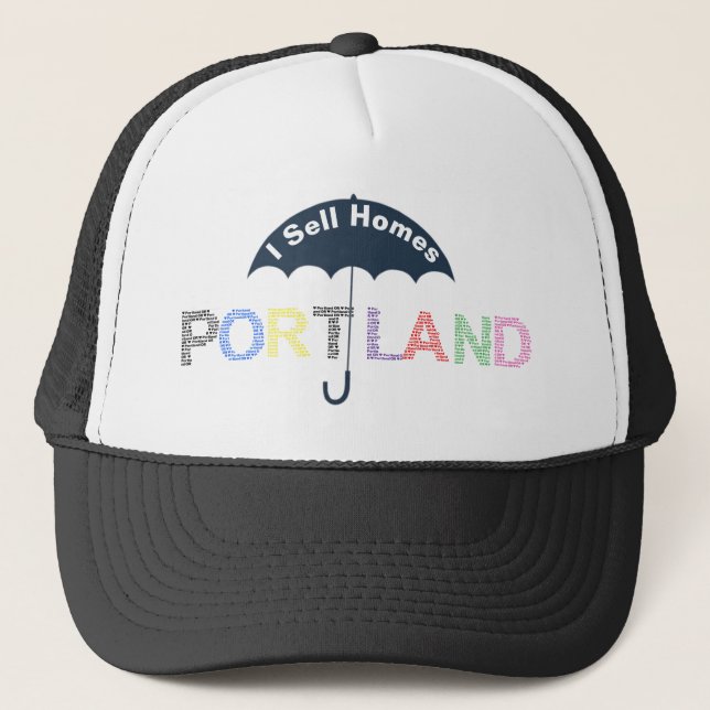 Casquette Portland Real Estate Homes Black Baseball Casquett (Devant)