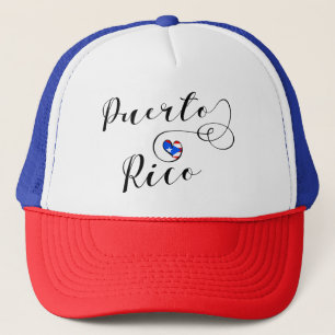 Casquette Porto Rico Flag Heart, Porto-Rico