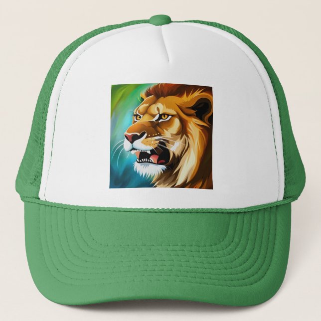 Casquette Portrait Posé côté Lion rugissant-57566 (Devant)
