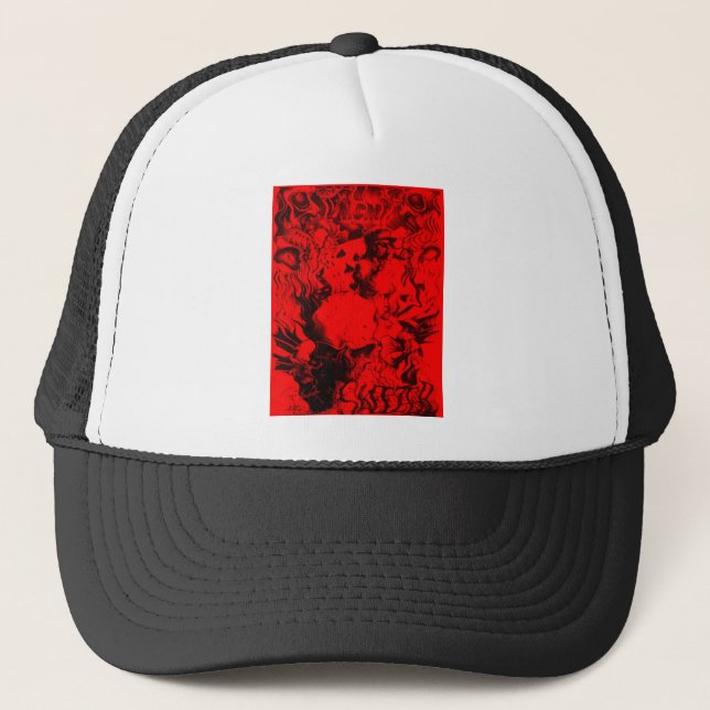 Casquette Portraits de musiciens de pop dans Vibrant rouge c (Devant)
