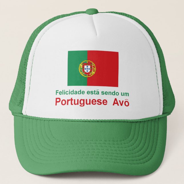 Casquette Portugais heureux Avo (grand-père) (Devant)