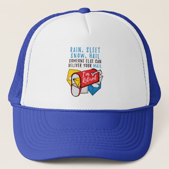 Casquette Postal Worker Retraite Mailman Je suis Retraité Dr (Devant)