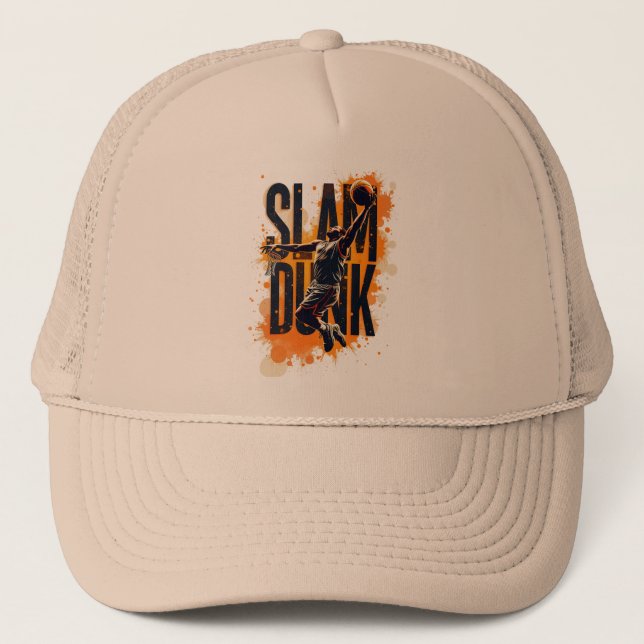 Casquette Poster de basketball Slam Dunk - Design moderne (Devant)