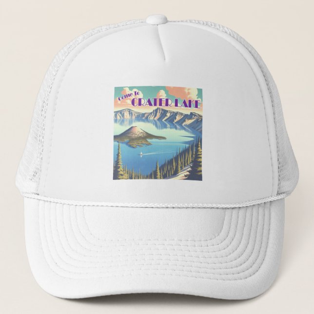 Casquette Poster vintage du lac Crater (Devant)