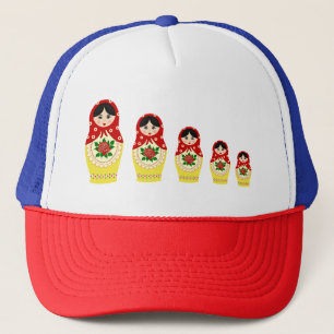 Casquette Poupées russes rouges d'emboîtement de matryoshk