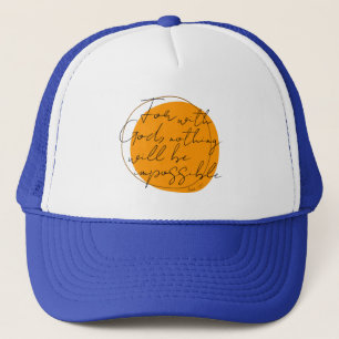 Casquette Pour Avec Dieu bleu