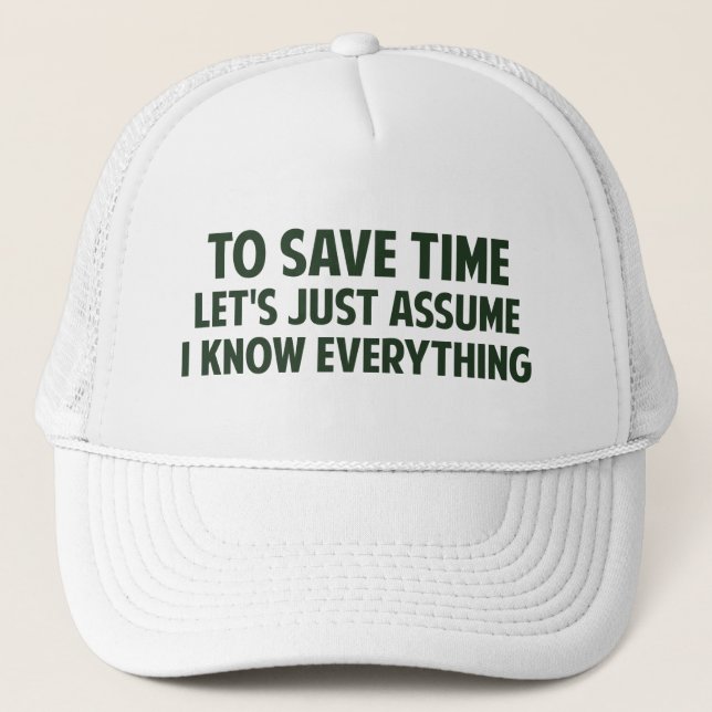 Casquette Pour épargner le temps nous a laissés juste (Devant)