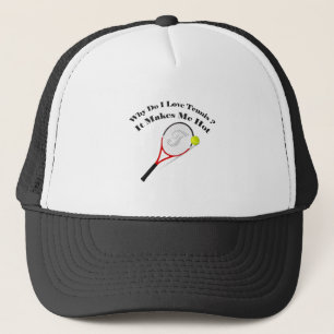 Casquette Pourquoi j'aime le tennis, ça me fait chaud