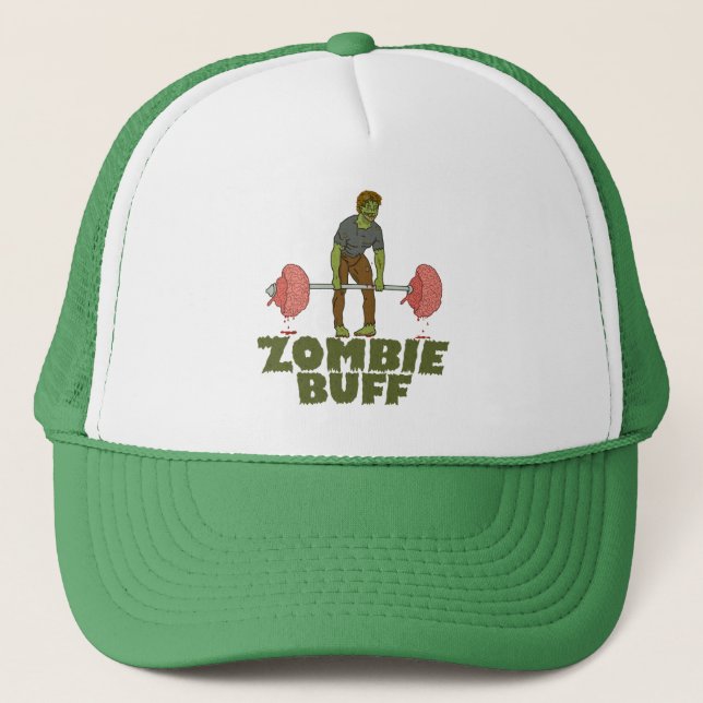 Casquette Poussoir de poids drôle de cuir épais de zombi (Devant)