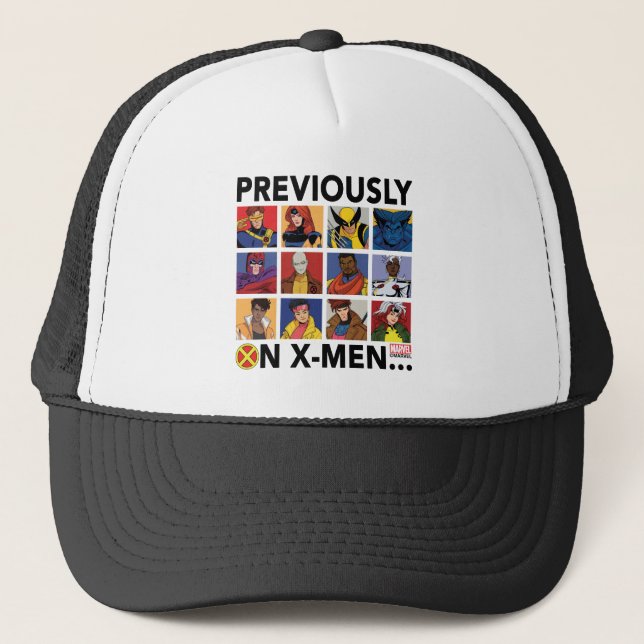 Casquette "Précédemment Sur X-Men..." (Devant)