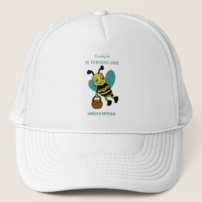 Casquette Première naissance personnalisée 1ère fête d'anniv (Devant)