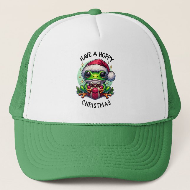 Casquette Prenez un Noël Hoppy | Pun de grenouille (Devant)