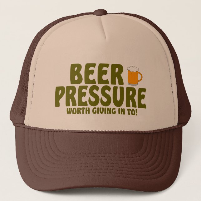 Casquette Pression de bière….Intéressant donner dedans à ! (Devant)