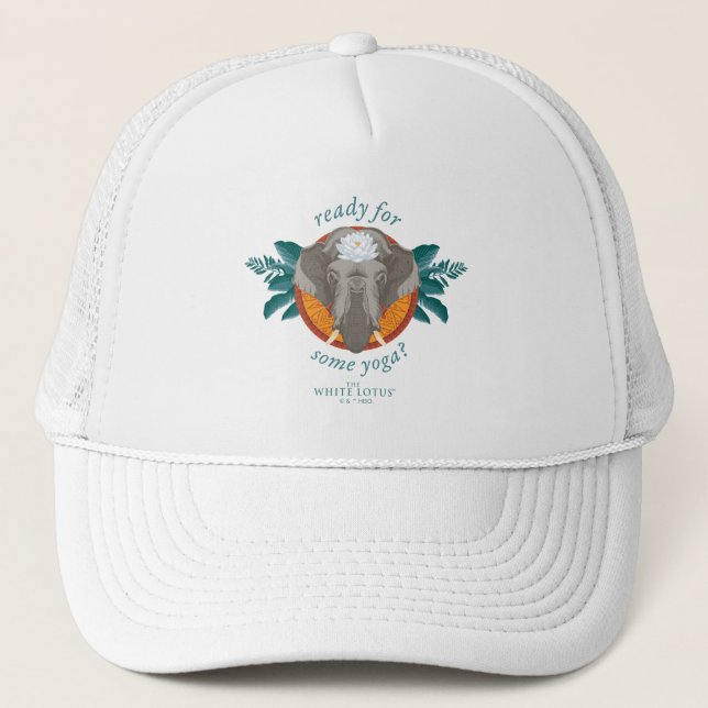 Casquette Prêt pour le Yoga ? - Le Lotus Blanc (Devant)