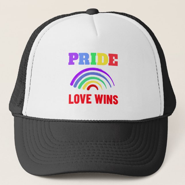 Casquette Pride Love gagne LGBT Artsy Rainbow Motif (Devant)