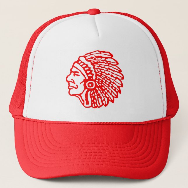 Casquette principal indien vintage de logo (Devant)